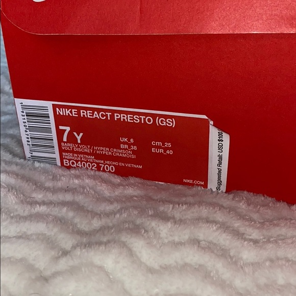 nike react presto (GS) - Picture 7 of 7